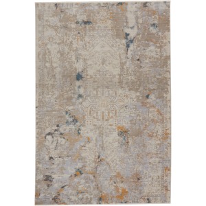 Tunderra Vibe by  Hammon Abstract Gray/ Gold Area Rug