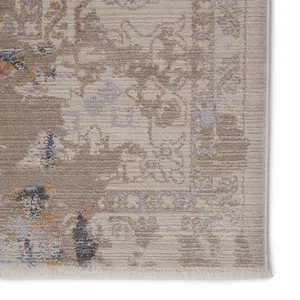 Tunderra Vibe by  Hammon Abstract Gray/ Gold Area Rug (7'10"X10'10")