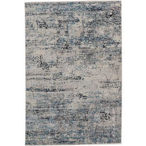 Tunderra Vibe by  Halston Abstract Gray/ Blue Area Rug