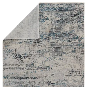 Tunderra Vibe by  Halston Abstract Gray/ Blue Area Rug (8'10"X12'7")