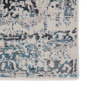Tunderra Vibe by  Halston Abstract Gray/ Blue Area Rug (8'10"X12'7")