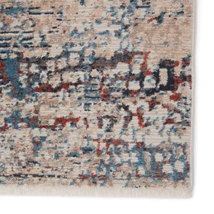 Tunderra Vibe by  Halston Abstract Blue/ Gray Area Rug (8'10"X12'7")