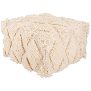 Ultra By Nikki Chu Nikki Chu by  Aaltos Geometric Ivory Cube Pouf