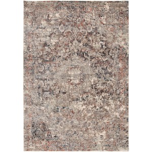 Valentia Niran Medallion Gray/ Rust Runner Rug (2'5