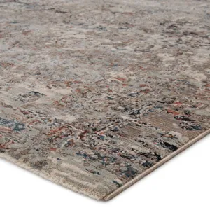 Valentia Niran Medallion Gray/ Rust Runner Rug (2'5"X10')