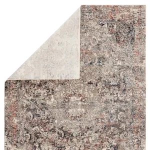 Valentia Niran Medallion Gray/ Rust Runner Rug (2'5"X10')