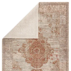 Valentia Beatty Medallion Tan/ Rust Area Rug (9'3"X13'3")