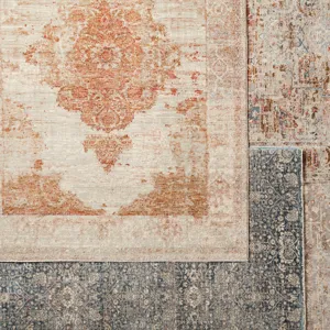 Valentia Beatty Medallion Tan/ Rust Area Rug (9'3"X13'3")