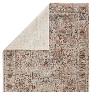 Valentia Pierce Medallion Gray/ Multicolor Runner Rug (2'5"X10')
