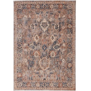 Vanadey Vibe by  Inari Oriental Light Taupe/ Blue Area Rug