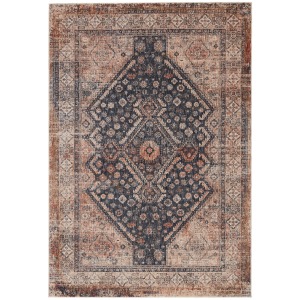 Vanadey Vibe by  Vesna Medallion Blue/ Light Taupe Area Rug