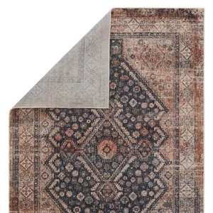 Vanadey Vibe by  Vesna Medallion Blue/ Light Taupe Area Rug (5'3"X7'6")