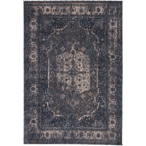Vanadey Vibe by  Temple Medallion Blue/ Gray Area Rug
