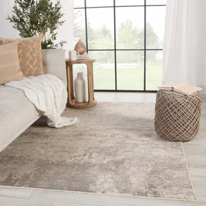 Vienne Brisa Abstract Gray/ Cream Area Rug (7'10"X10'10")