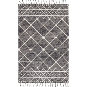 Vera By Nikki Chu Nikki Chu by  Rhea Handmade Trellis Gray/ Ivory Area Rug