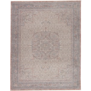 Winsome Epsilon Medallion Red/ Blue Area Rug