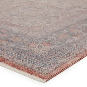 Winsome Epsilon Medallion Red/ Blue Area Rug (6'3"X9'6")