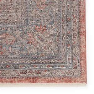 Winsome Epsilon Medallion Red/ Blue Area Rug (6'3"X9'6")