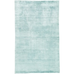Yasmin Yasmin Handmade Solid Aqua Area Rug