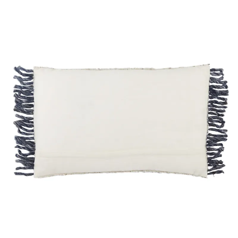 Angora Honaz Textured Navy/ Ivory Poly Lumbar Pillow