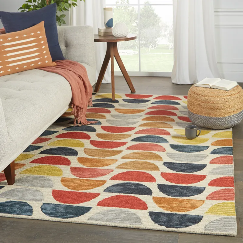 Amado Vibe by  Carson Handmade Geometric Multicolor Area Rug (10'X14')