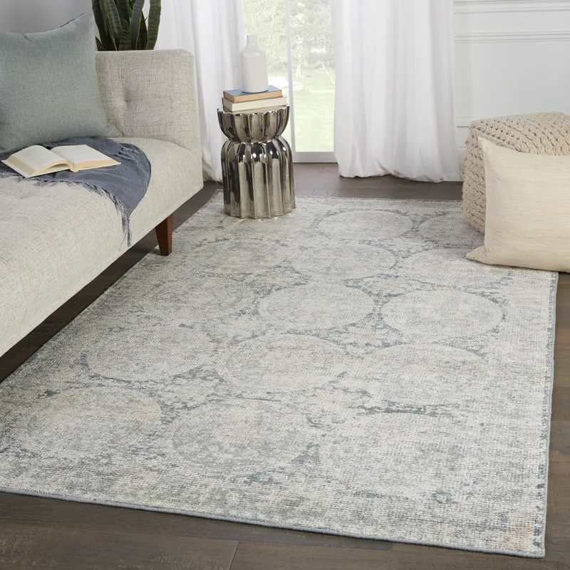 Brentwood by Barclay Butera Barclay Butera by  Crescent Handmade Medallion Blue/ Gray Area Rug (8