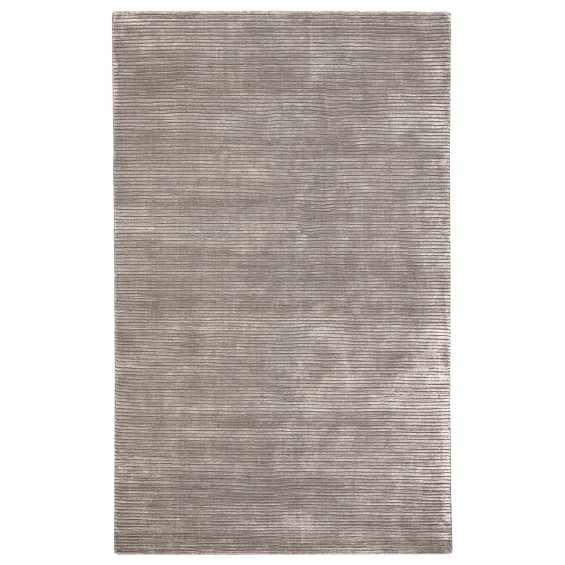 Basis Basis Handmade Solid Gray/ Silver Area Rug (2'X3')