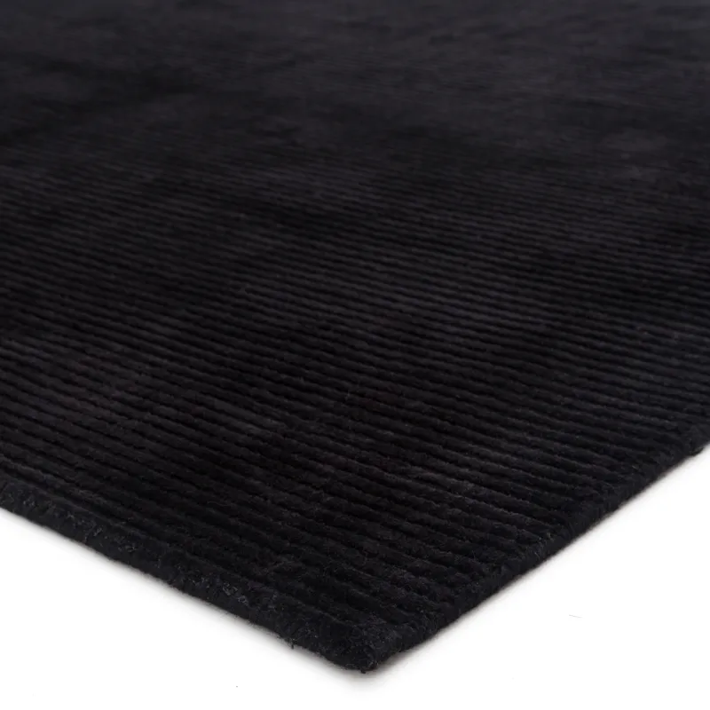 Basis Basis Handmade Solid Black Area Rug (10'X14')