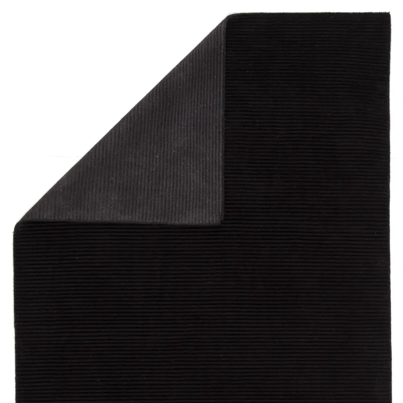 Basis Basis Handmade Solid Black Area Rug (10'X14')