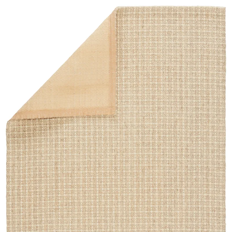 Bombay Tane Natural Solid Beige/ Ivory Area Rug (2'X3')