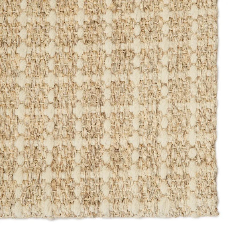 Bombay Tane Natural Solid Beige/ Ivory Area Rug (2'X3')
