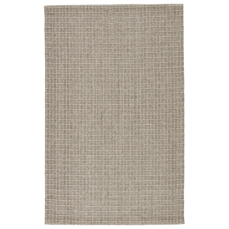 Bombay Tane Natural Solid Gray Area Rug (2'X3')
