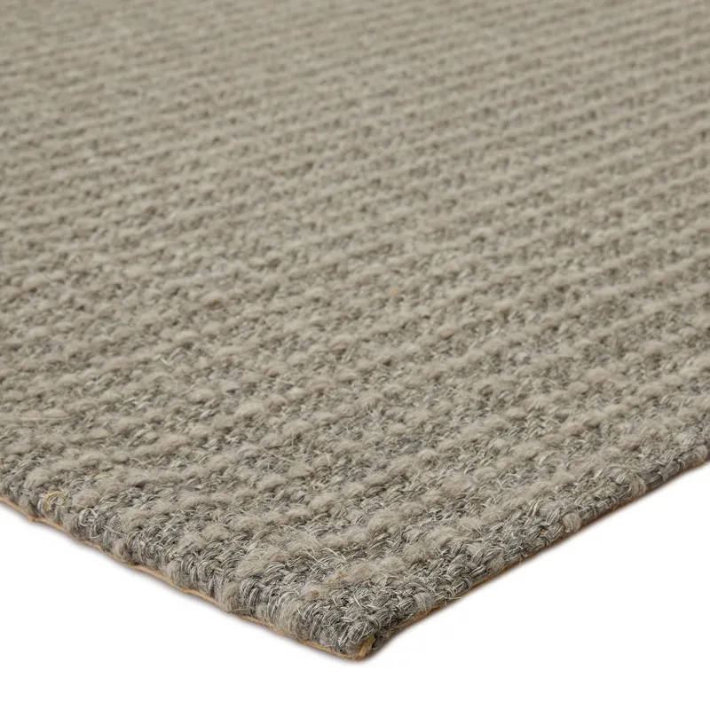 Bombay Tane Natural Solid Gray Area Rug (2'X3')