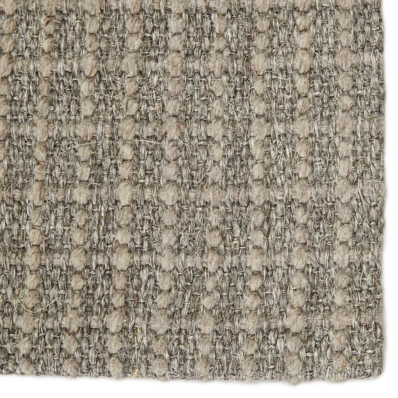 Bombay Tane Natural Solid Gray Area Rug (2'X3')