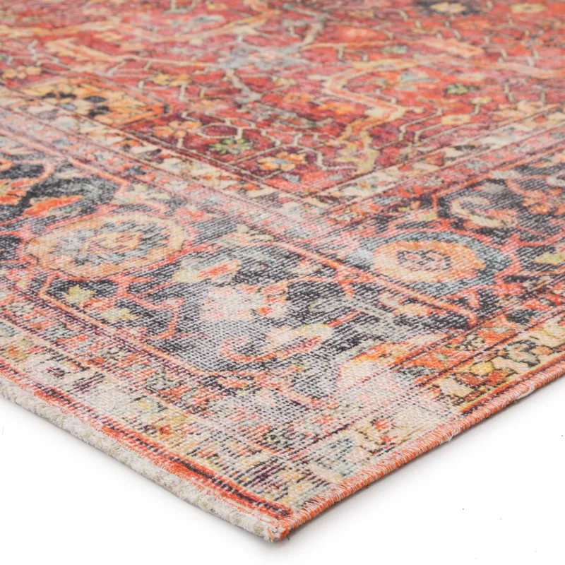 Boheme Avonlea Oriental Blue/ Orange Area Rug (4'X6')