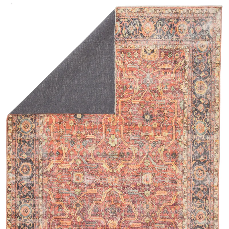 Boheme Avonlea Oriental Blue/ Orange Area Rug (4'X6')