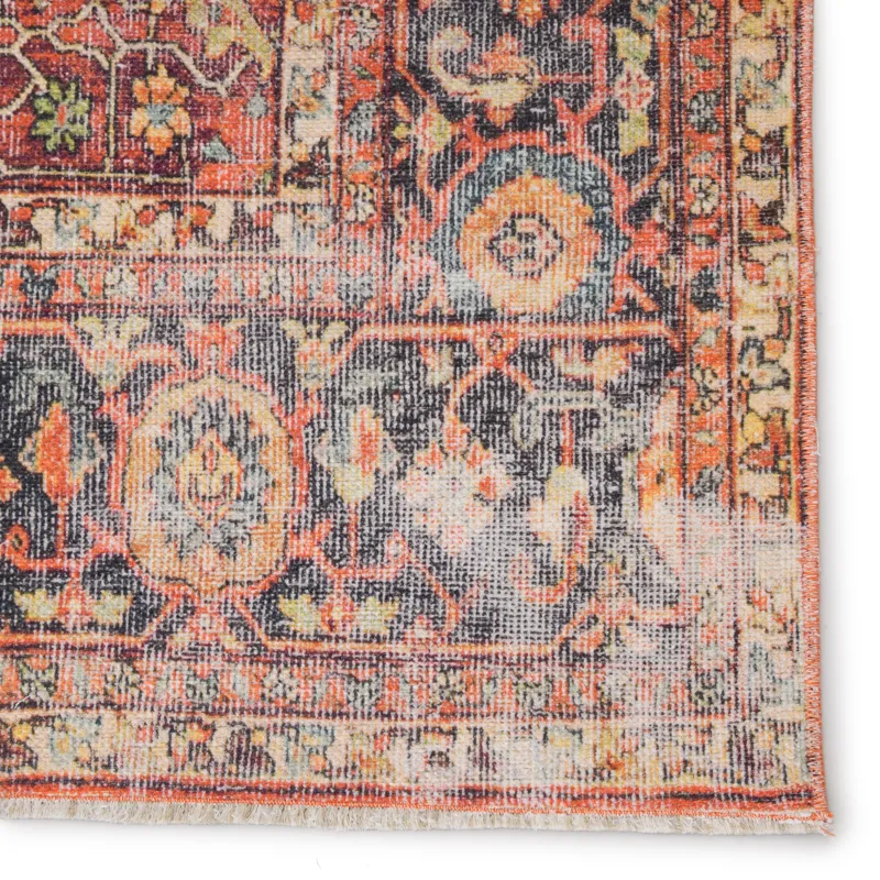 Boheme Avonlea Oriental Blue/ Orange Area Rug (4'X6')