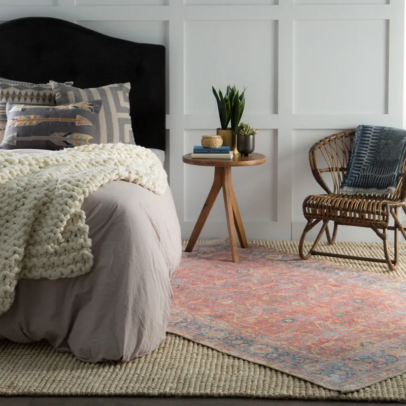 Boheme Avonlea Oriental Blue/ Orange Area Rug (4'X6')