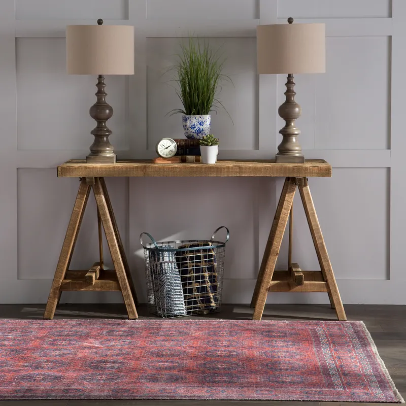 Boheme Shelta Oriental Blue/ Red Area Rug (4'X6')