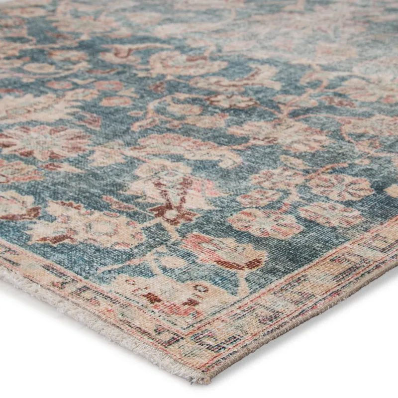 Boheme Bardia Oriental Dark Teal/ Rust Area Rug (4'X6')