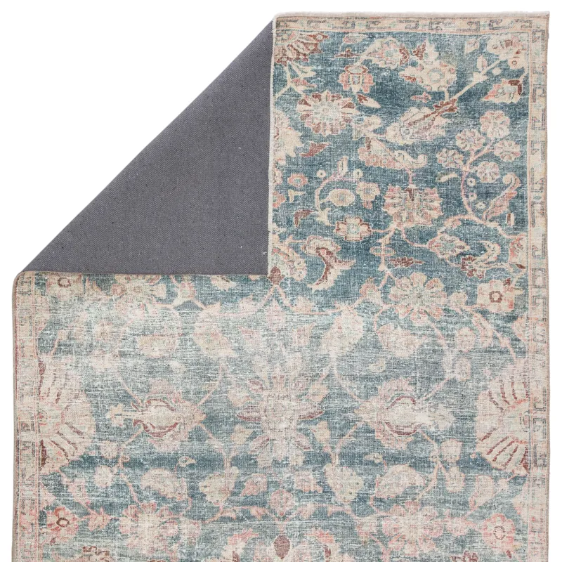 Boheme Bardia Oriental Dark Teal/ Rust Area Rug (4'X6')