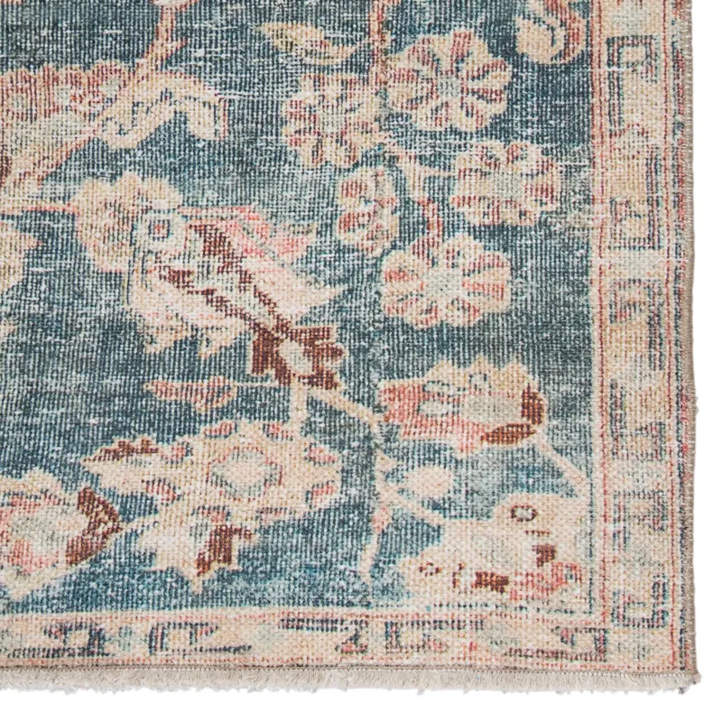 Boheme Bardia Oriental Dark Teal/ Rust Area Rug (4'X6')