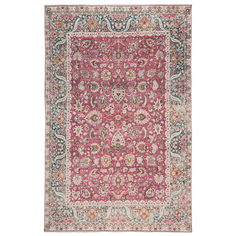 Boheme Parlour Oriental Multicolor/ Pink Area Rug (4'X6')