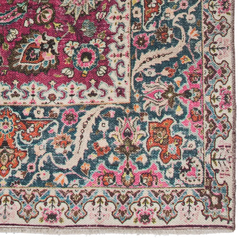 Boheme Parlour Oriental Multicolor/ Pink Area Rug (4'X6')