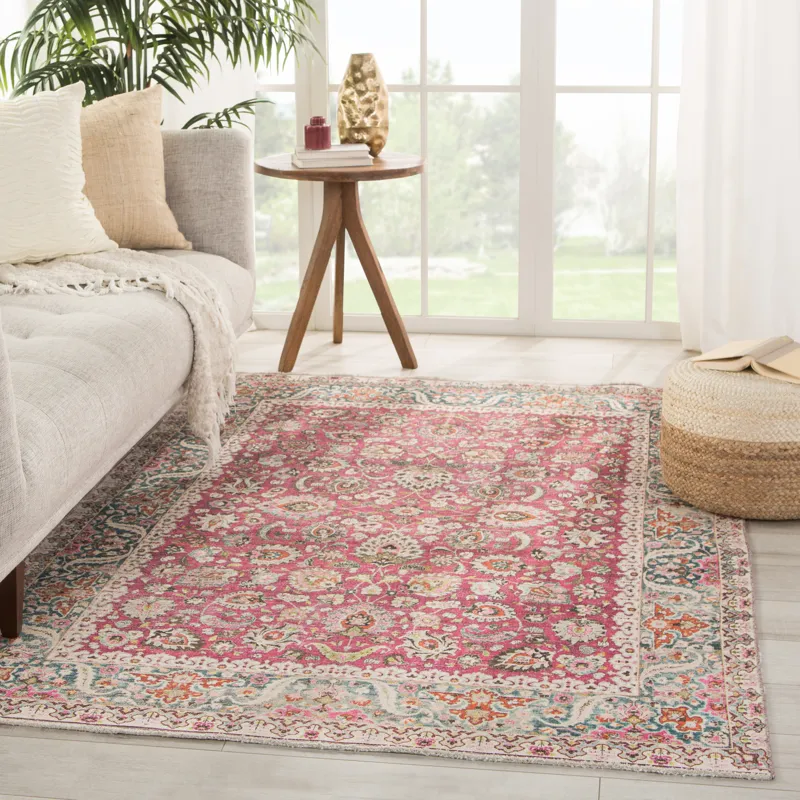 Boheme Parlour Oriental Multicolor/ Pink Area Rug (4'X6')