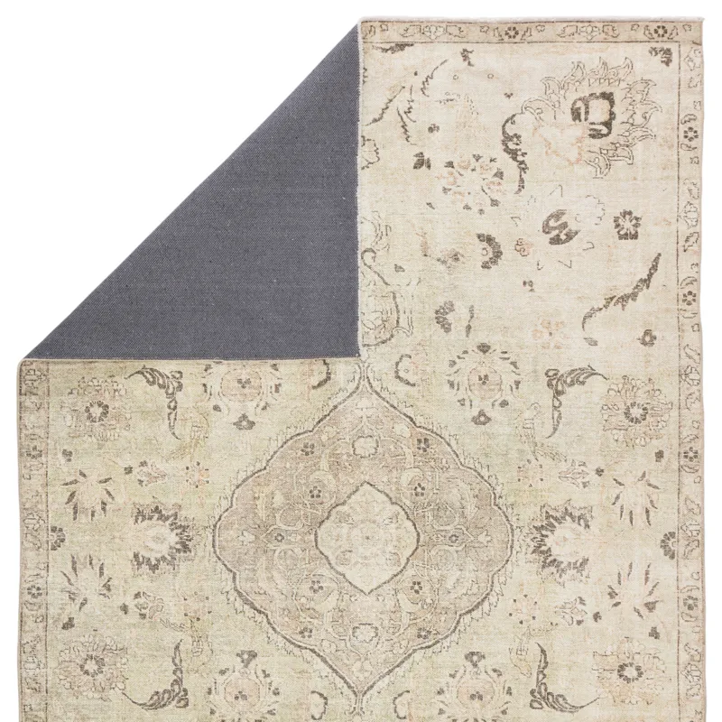Boheme Victoire Medallion Green/ Gray Area Rug (4'X6')