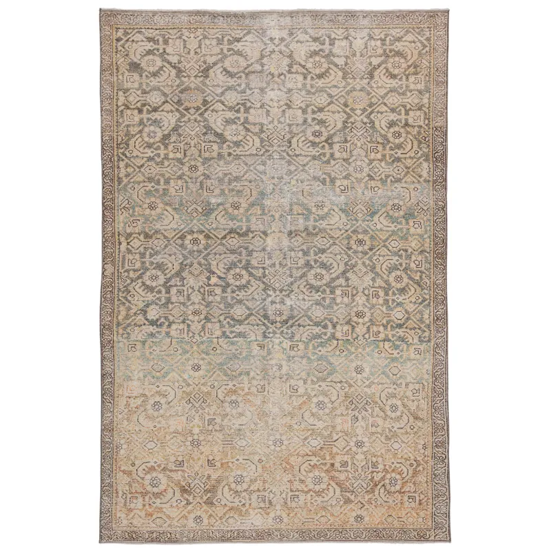 Boheme Atkins Trellis Gold/ Green Area Rug (4'X6')