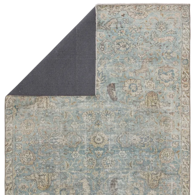 Boheme Stag Oriental Teal/ Gold Area Rug (6'X9')