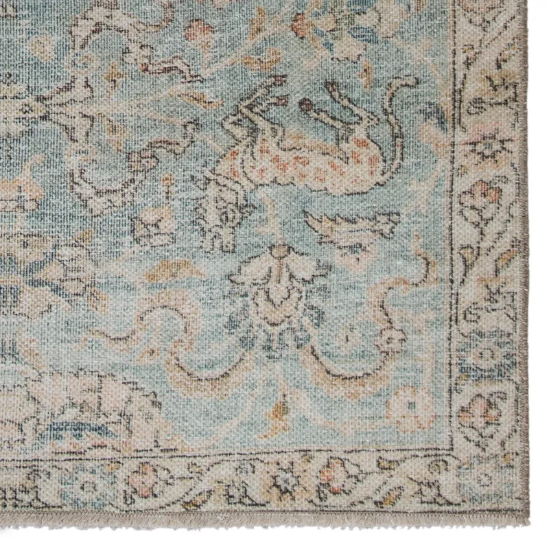 Boheme Stag Oriental Teal/ Gold Area Rug (6'X9')