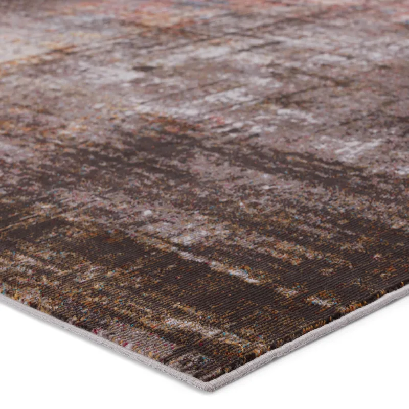 Borealis Vibe by  Donati Abstract Brown/ Tan Runner Rug (3'X8')